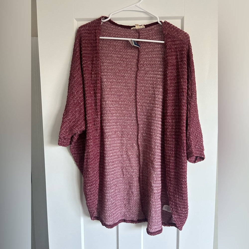 NWT Maroon 3/4 Sleeve Cardigan